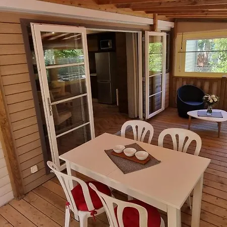 Mobile Home Avec Terrasse Et Piscine. Hourtin Exterior foto